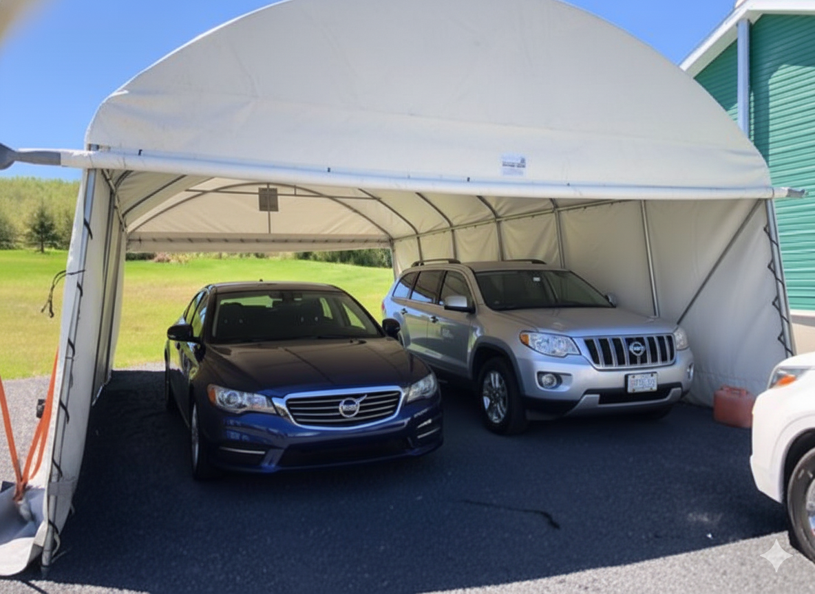 Portable Two Car Garages